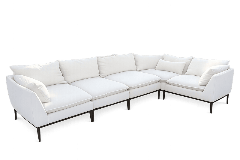 WhiteTwo-Piece Corner Indoor/Outdoor Sectional