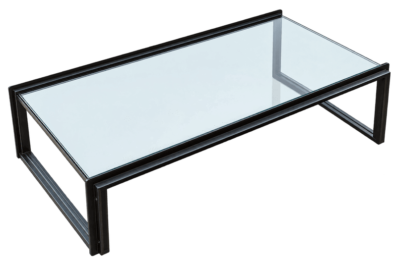 Industrial Glass Cocktail Table