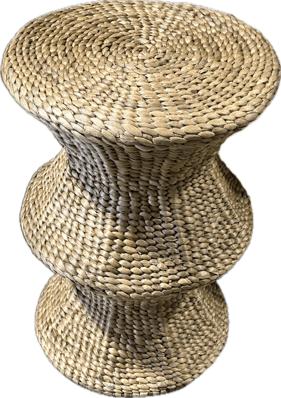 Woven Natural Hourglass Side Table