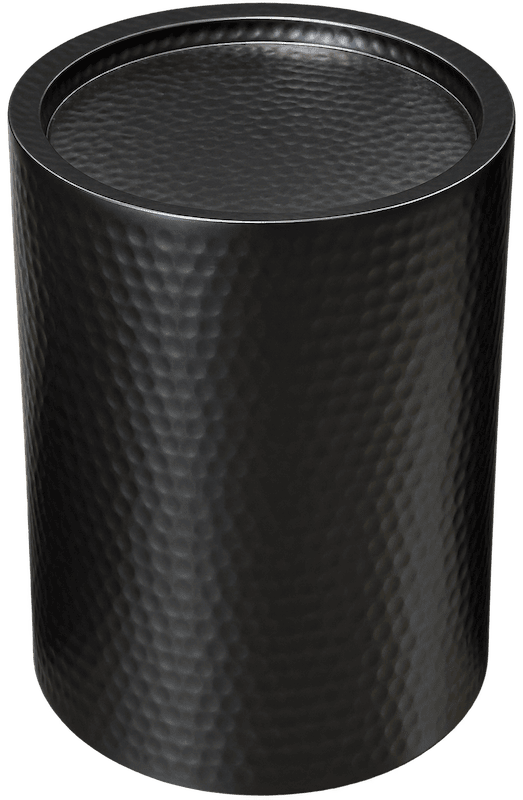 Black Metal Hammered Side Table