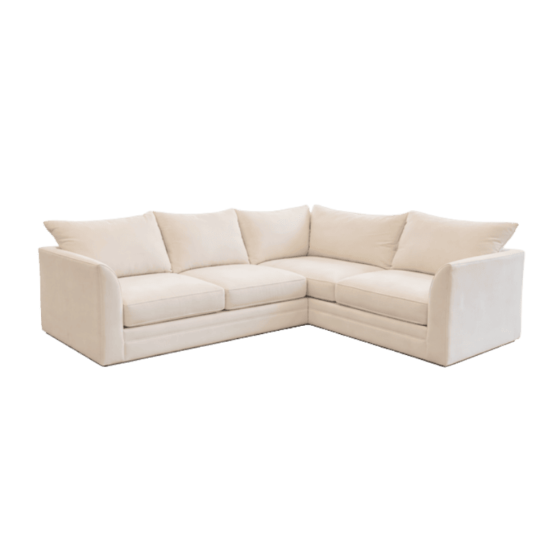 Cream Sectional with Loose Back Cushions