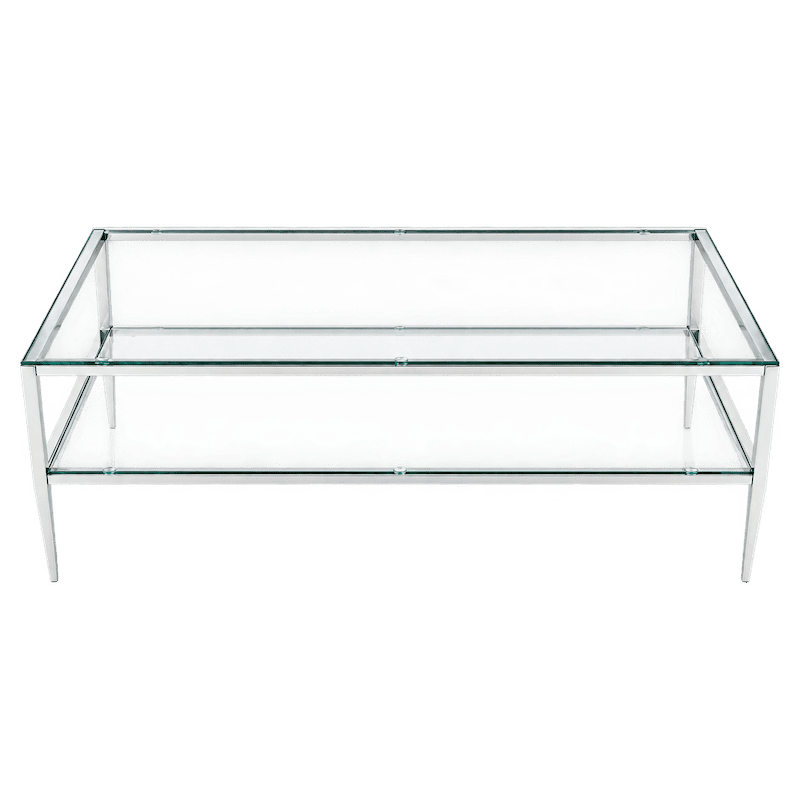 Two-tier Clear Glass Cocktail Table
