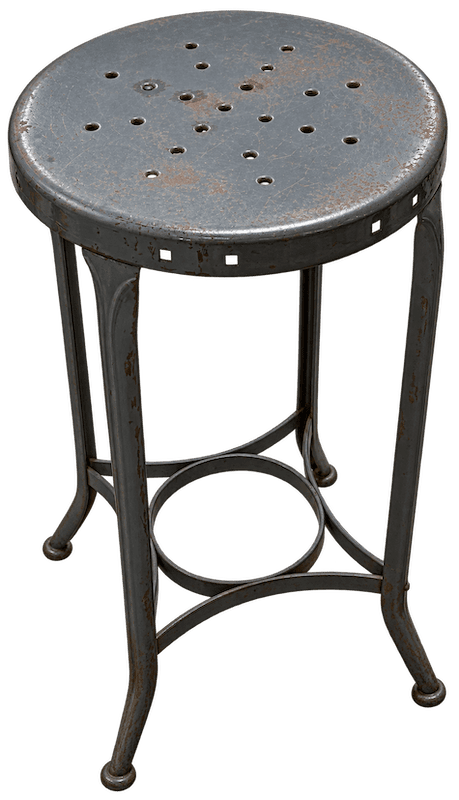 Vintage Industrial Drafting Metal Stool
