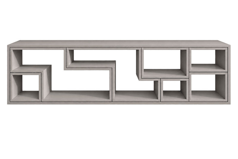 Geometric Greywash Bookshelf