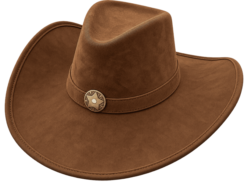 Faux-Suede Cowboy Hat