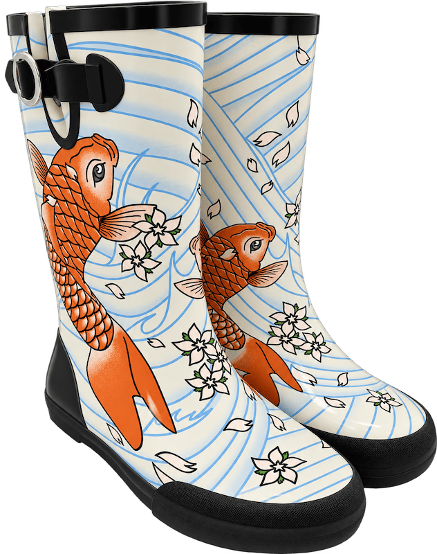 Koi Tattoo Rain Boots