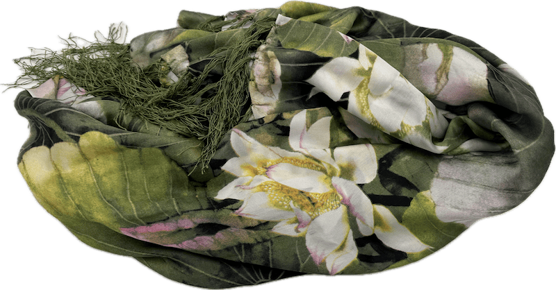 Lotus Flower Silk Scarf