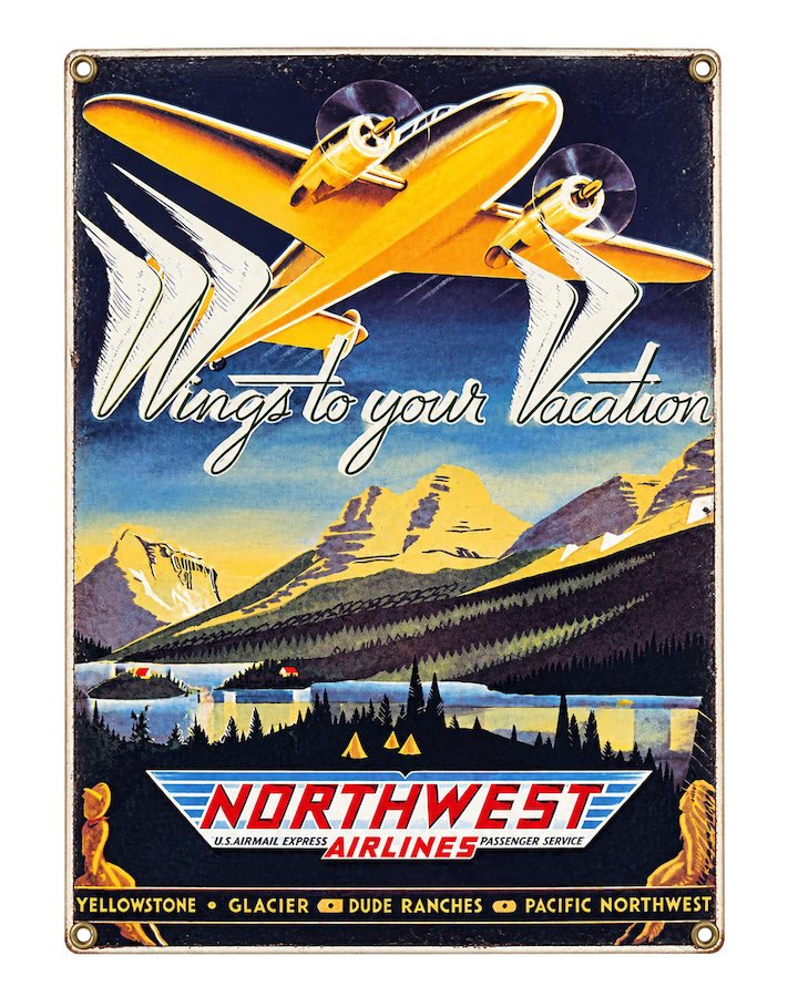 Wings to Your Adventure Tin Poster